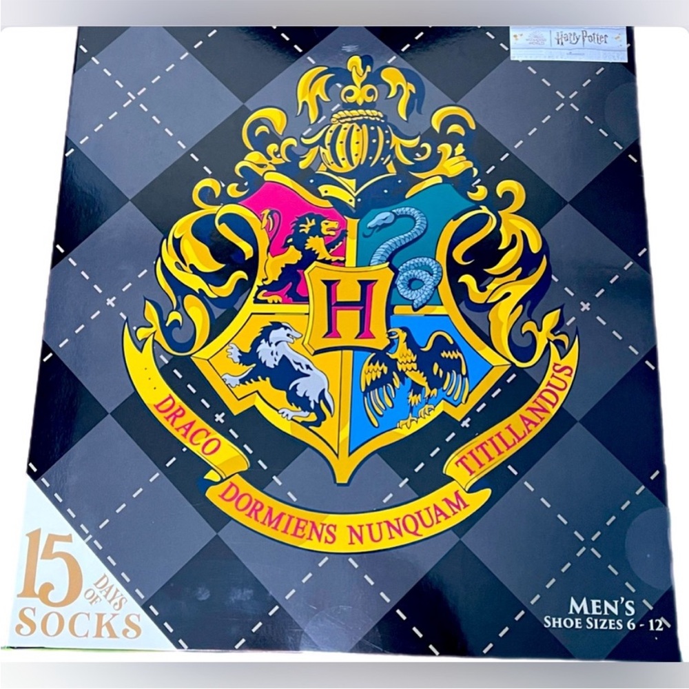 Harry Potter 15 Days of Socks Advent Calendar Men’s Size 6-12 New with Tags